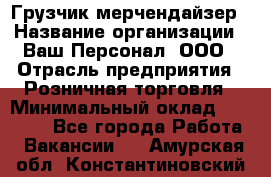 Грузчик-мерчендайзер › Название организации ­ Ваш Персонал, ООО › Отрасль предприятия ­ Розничная торговля › Минимальный оклад ­ 12 000 - Все города Работа » Вакансии   . Амурская обл.,Константиновский р-н